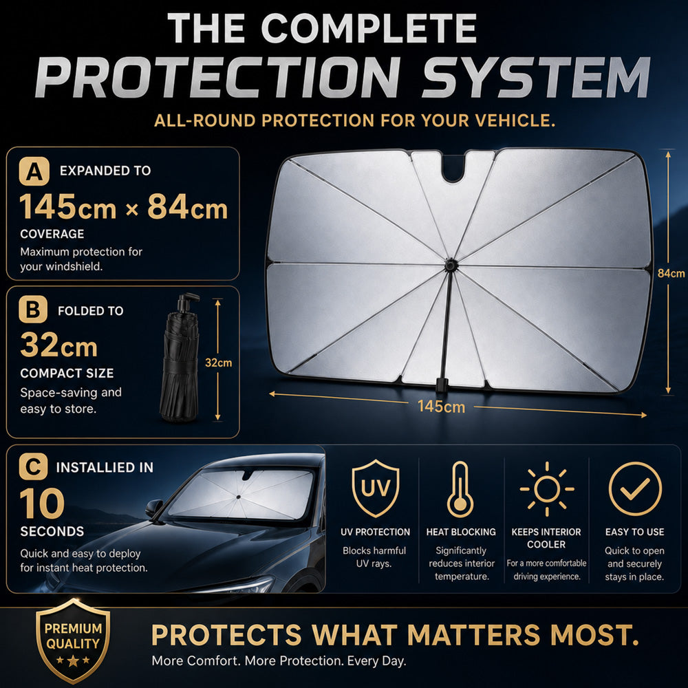 Limited-Time Sale🔥 2026 Upgraded Car Windshield Sun Shade Umbrella