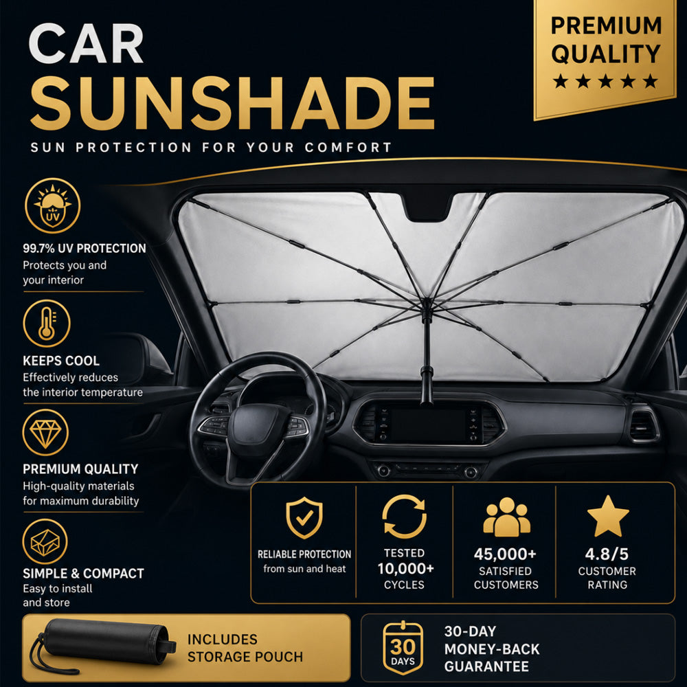 Limited-Time Sale🔥 2026 Upgraded Car Windshield Sun Shade Umbrella