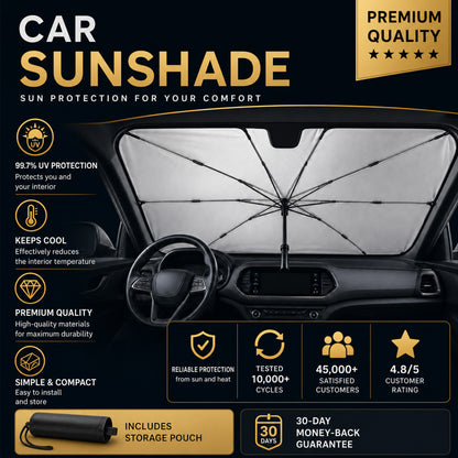 Limited-Time Sale🔥 2026 Upgraded Car Windshield Sun Shade Umbrella
