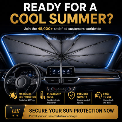 Limited-Time Sale🔥 2026 Upgraded Car Windshield Sun Shade Umbrella