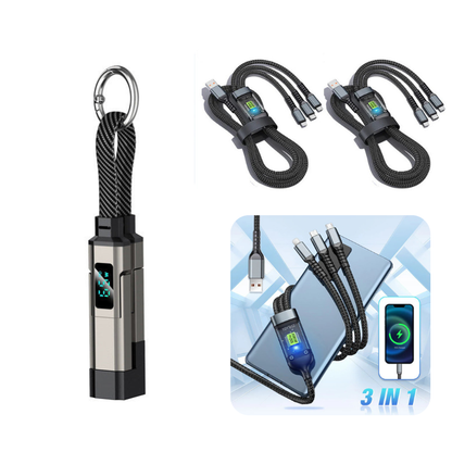 upsell🔥Limited Time SALE 40% OFF🔥4-in-1 Digital Display Keychain Charging Cable