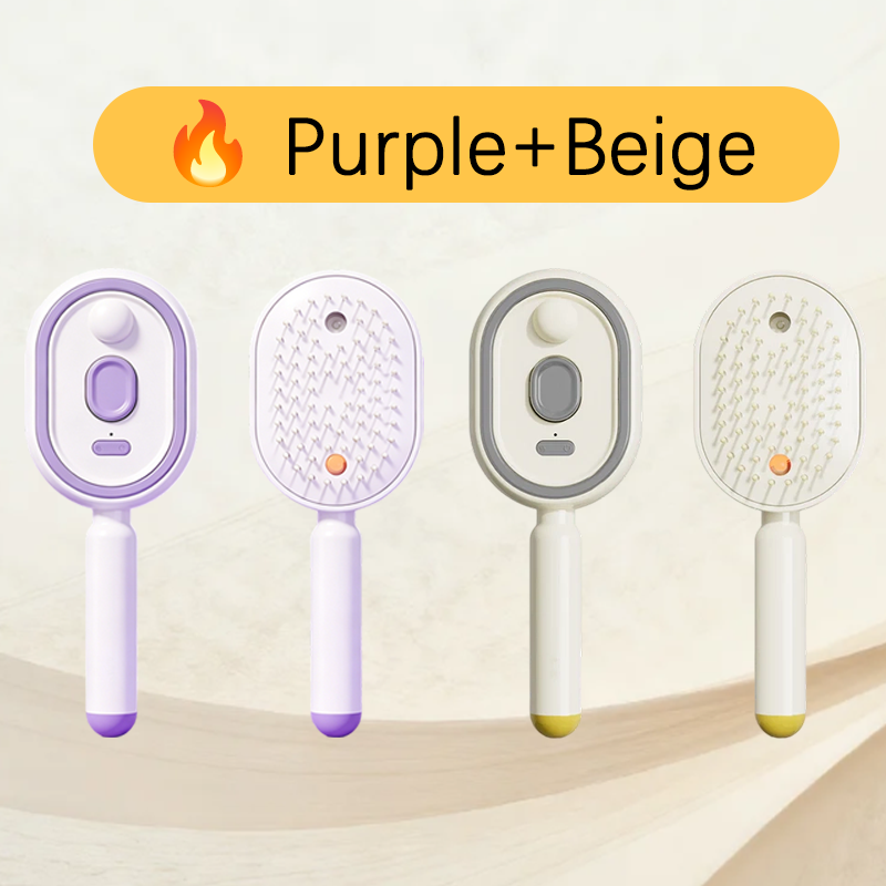 💖Scalp Massager Comb 💆‍♀️ – Self-Cleaning 🧼, Tangle-Free ✂️ & Frizz-Control Hair Brush with Soothing Mist Spray 💨✨ | Perfect for Dry, Brittle Hair 💧🌟