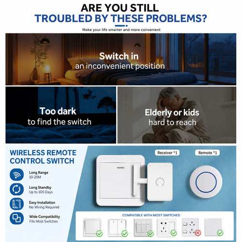 Control Any Light Switch — No Wiring Required