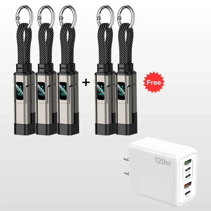 upsell🔥Limited Time SALE 40% OFF🔥4-in-1 Digital Display Keychain Charging Cable