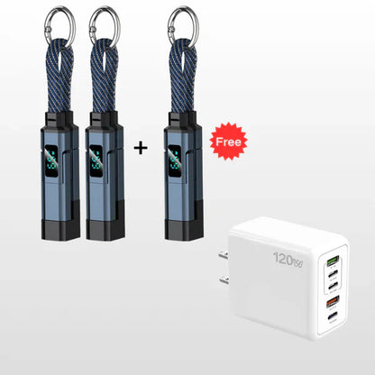 upsell🔥Limited Time SALE 40% OFF🔥4-in-1 Digital Display Keychain Charging Cable