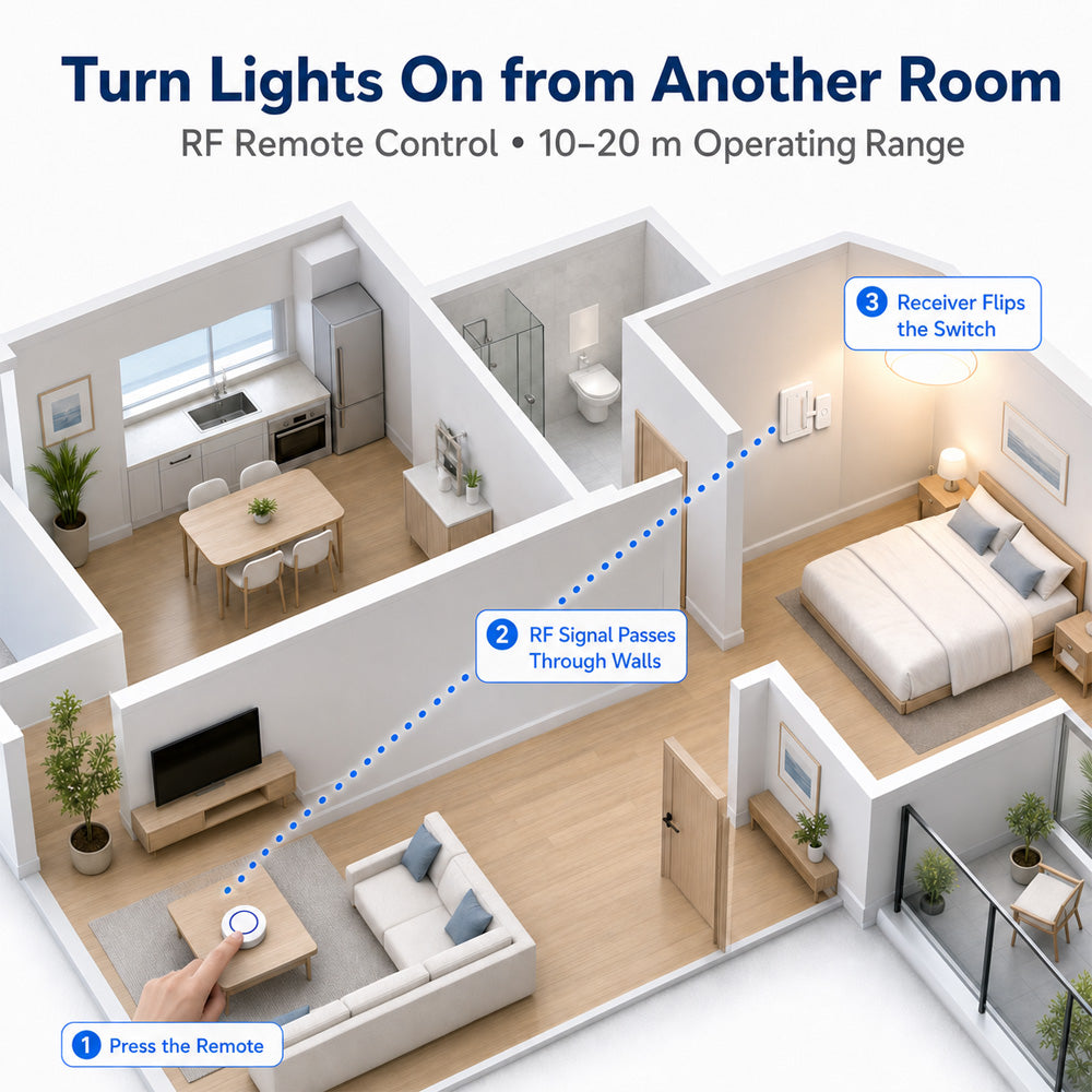 Control Any Light Switch — No Wiring Required