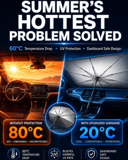 upsell🔥 2026 Upgraded Car Windshield Sun Shade Umbrella (Copy)