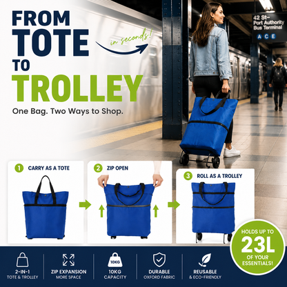 GROCERY SHOPPING BAG WITH WHEELS