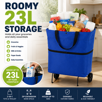 GROCERY SHOPPING BAG WITH WHEELS