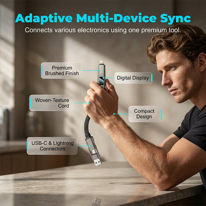 upsell🔥Limited Time SALE 40% OFF🔥4-in-1 Digital Display Keychain Charging Cable